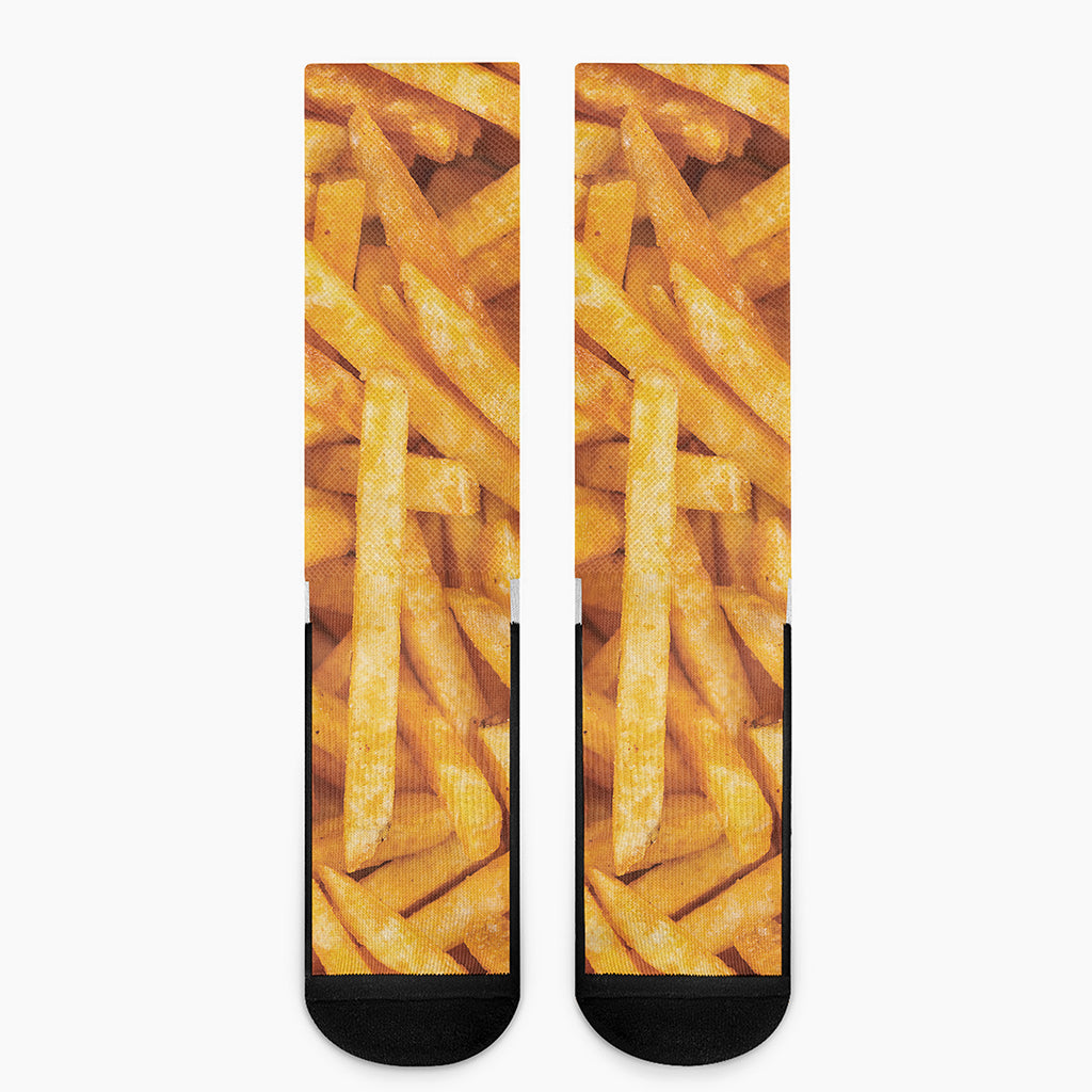 French Fries Print Crew Socks