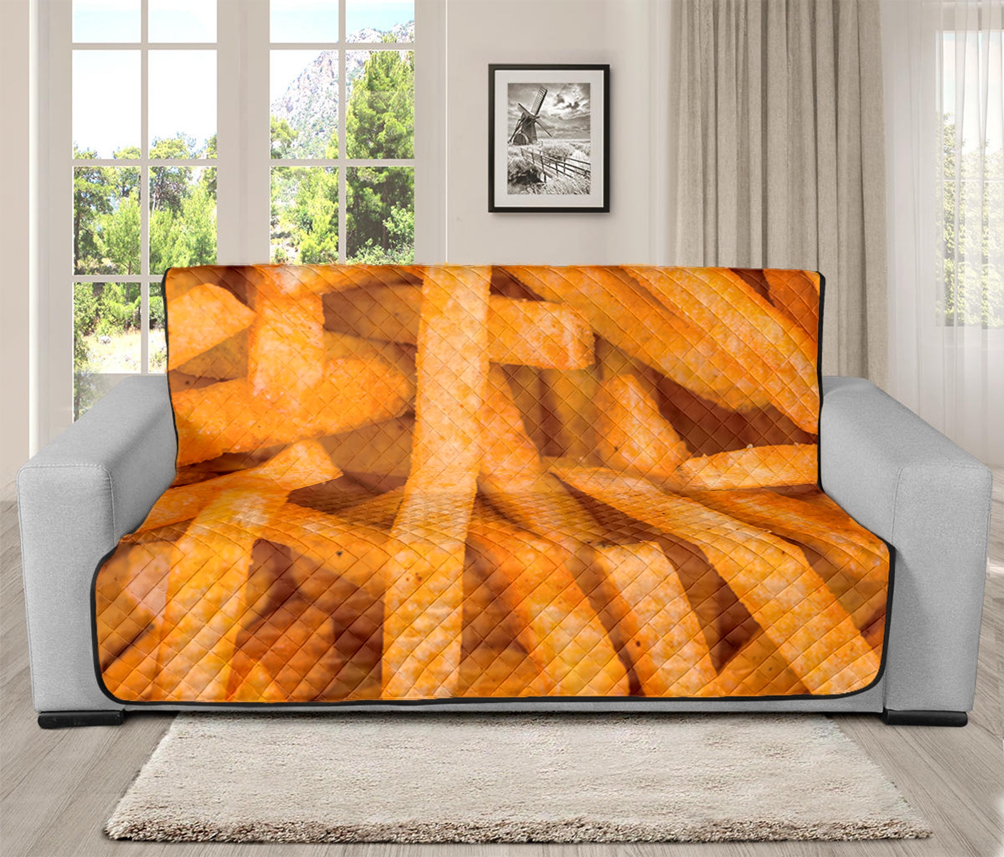 French Fries Print Futon Protector