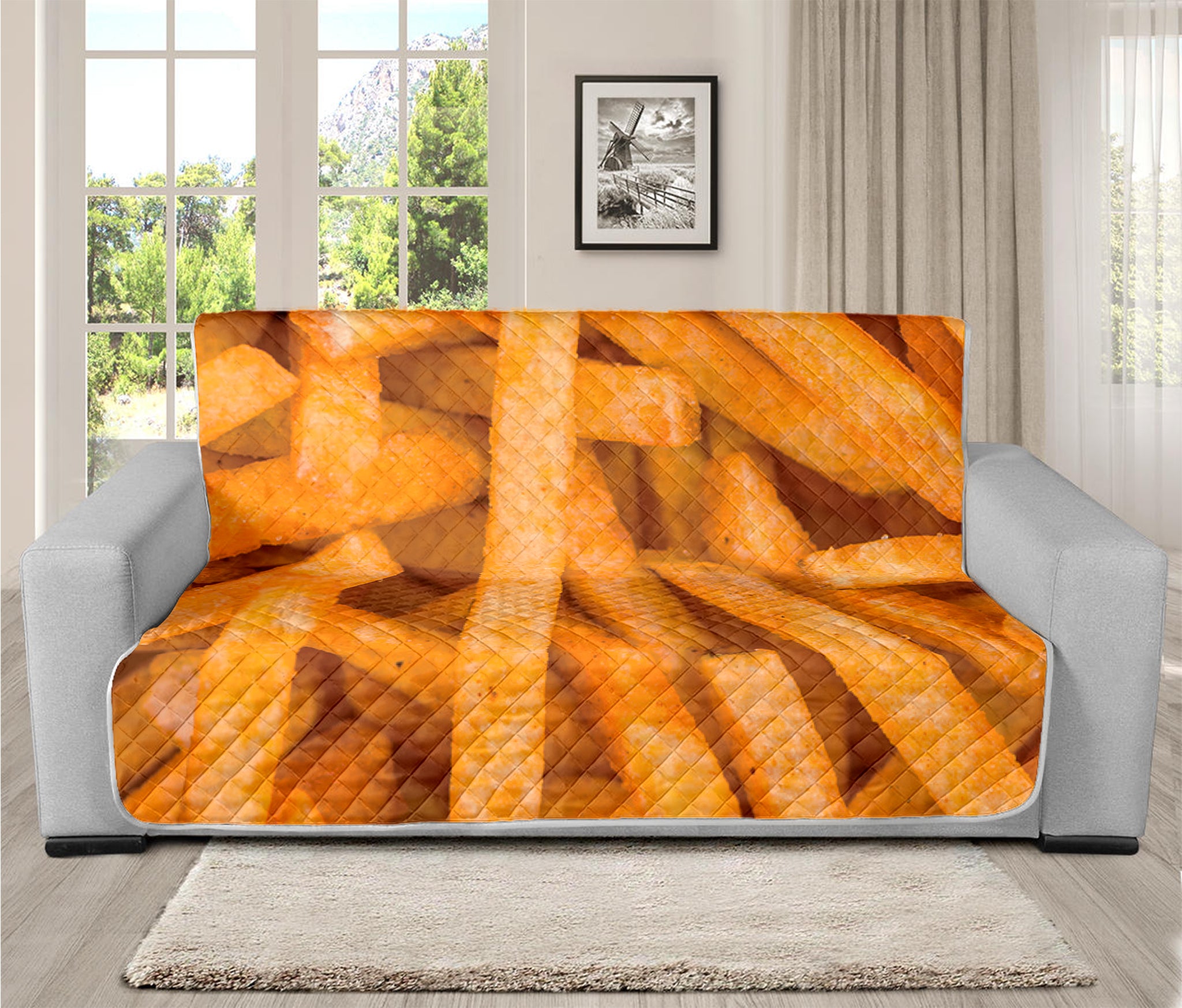 French Fries Print Futon Protector