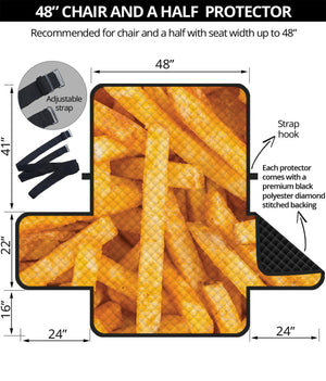 French Fries Print Half Sofa Protector