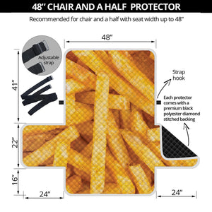 French Fries Print Half Sofa Protector