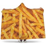 French Fries Print Hooded Blanket