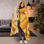 French Fries Print Hooded Blanket