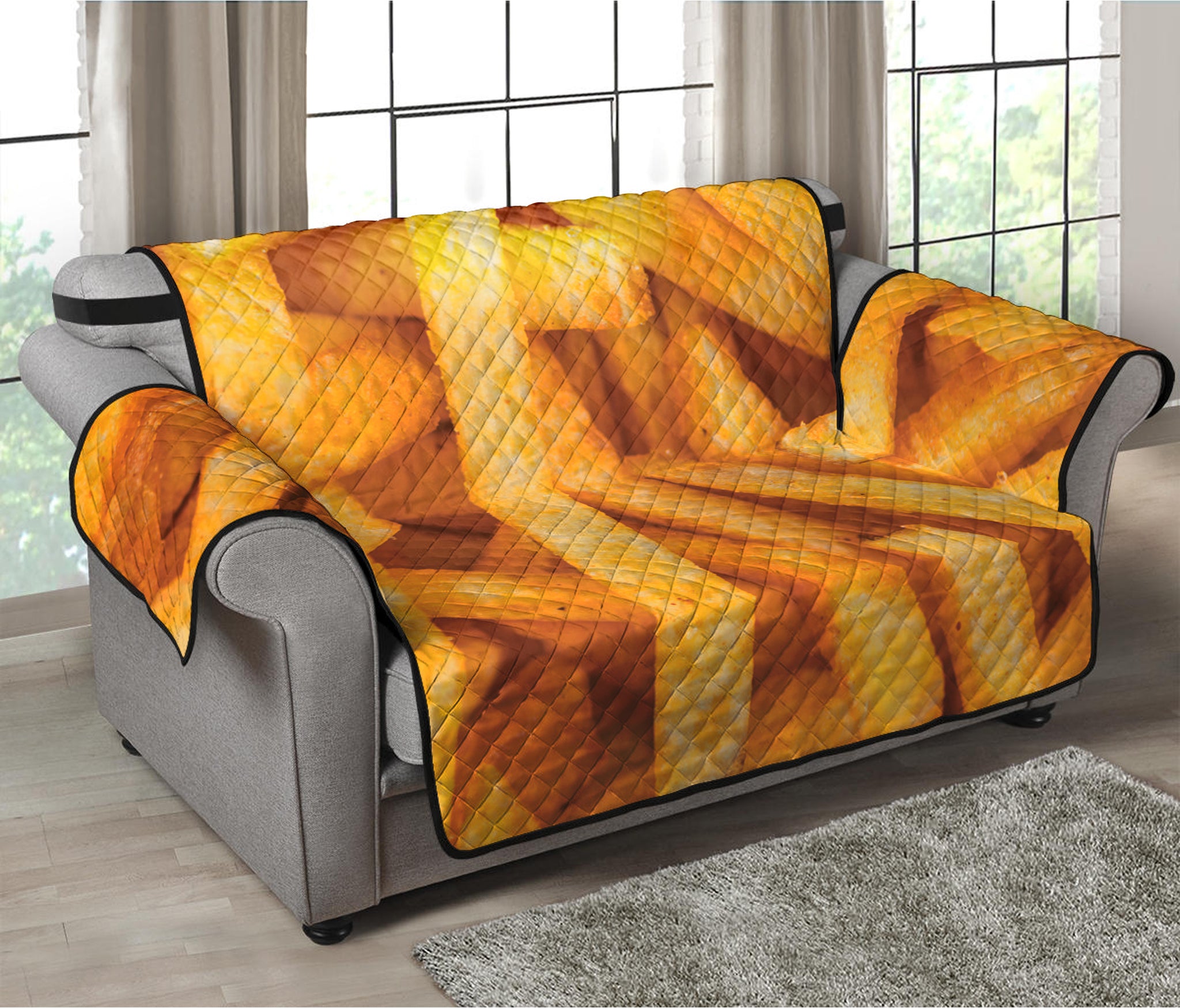 French Fries Print Loveseat Protector