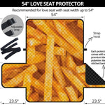 French Fries Print Loveseat Protector