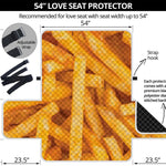 French Fries Print Loveseat Protector