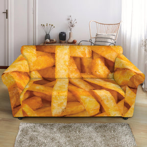 French Fries Print Loveseat Slipcover