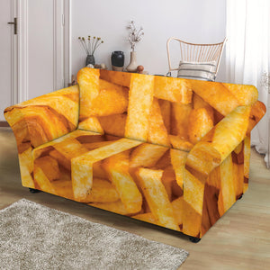 French Fries Print Loveseat Slipcover