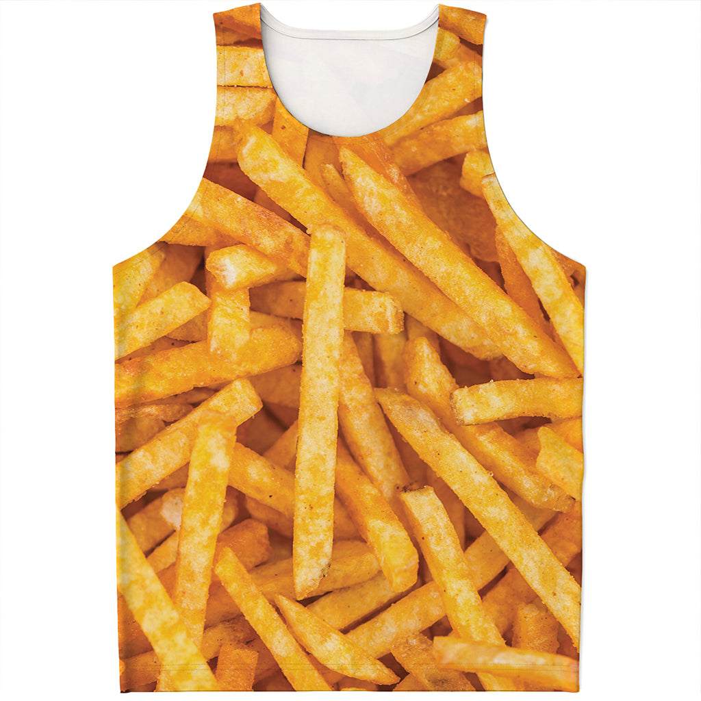 French Fries Print Men's Tank Top