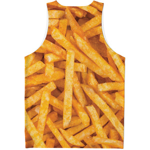 French Fries Print Men's Tank Top