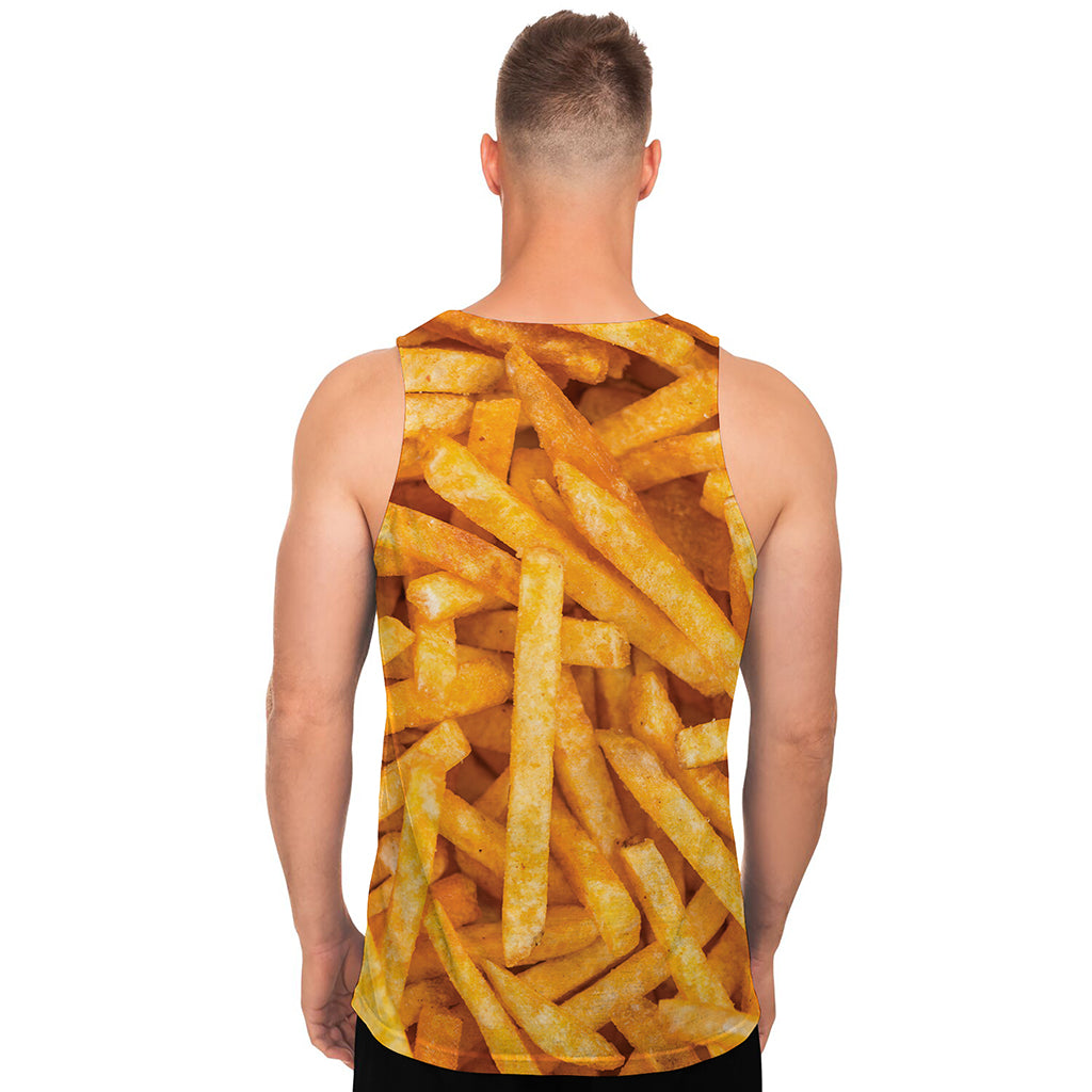 French Fries Print Men's Tank Top