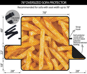 French Fries Print Oversized Sofa Protector