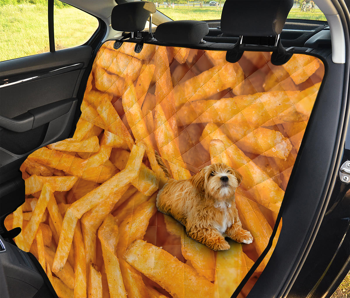 French Fries Print Pet Car Back Seat Cover