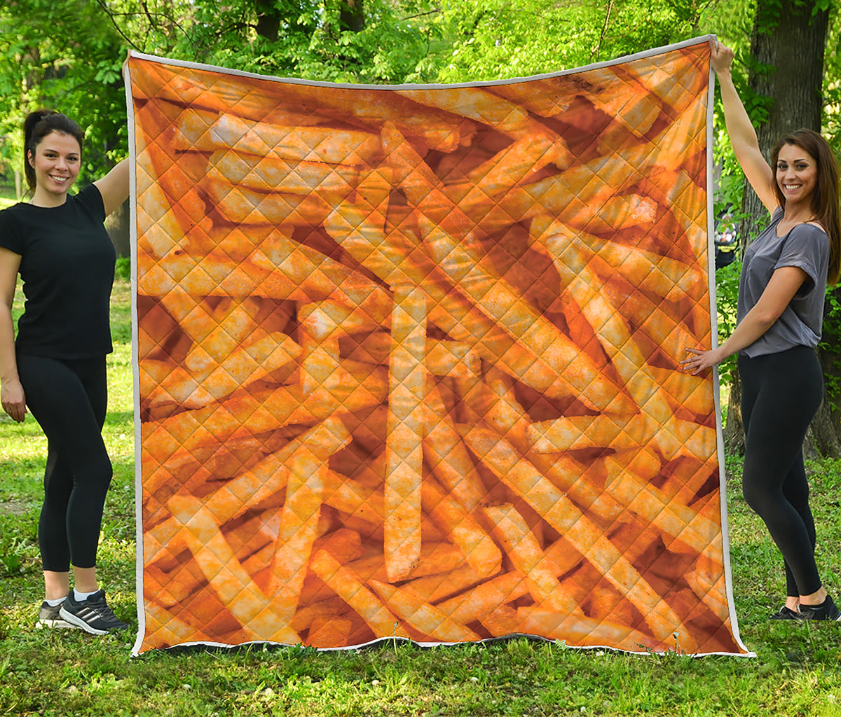 French Fries Print Quilt