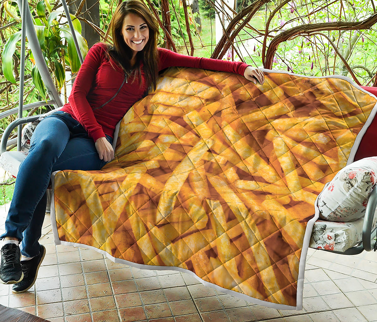 French Fries Print Quilt