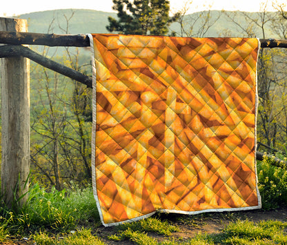 French Fries Print Quilt