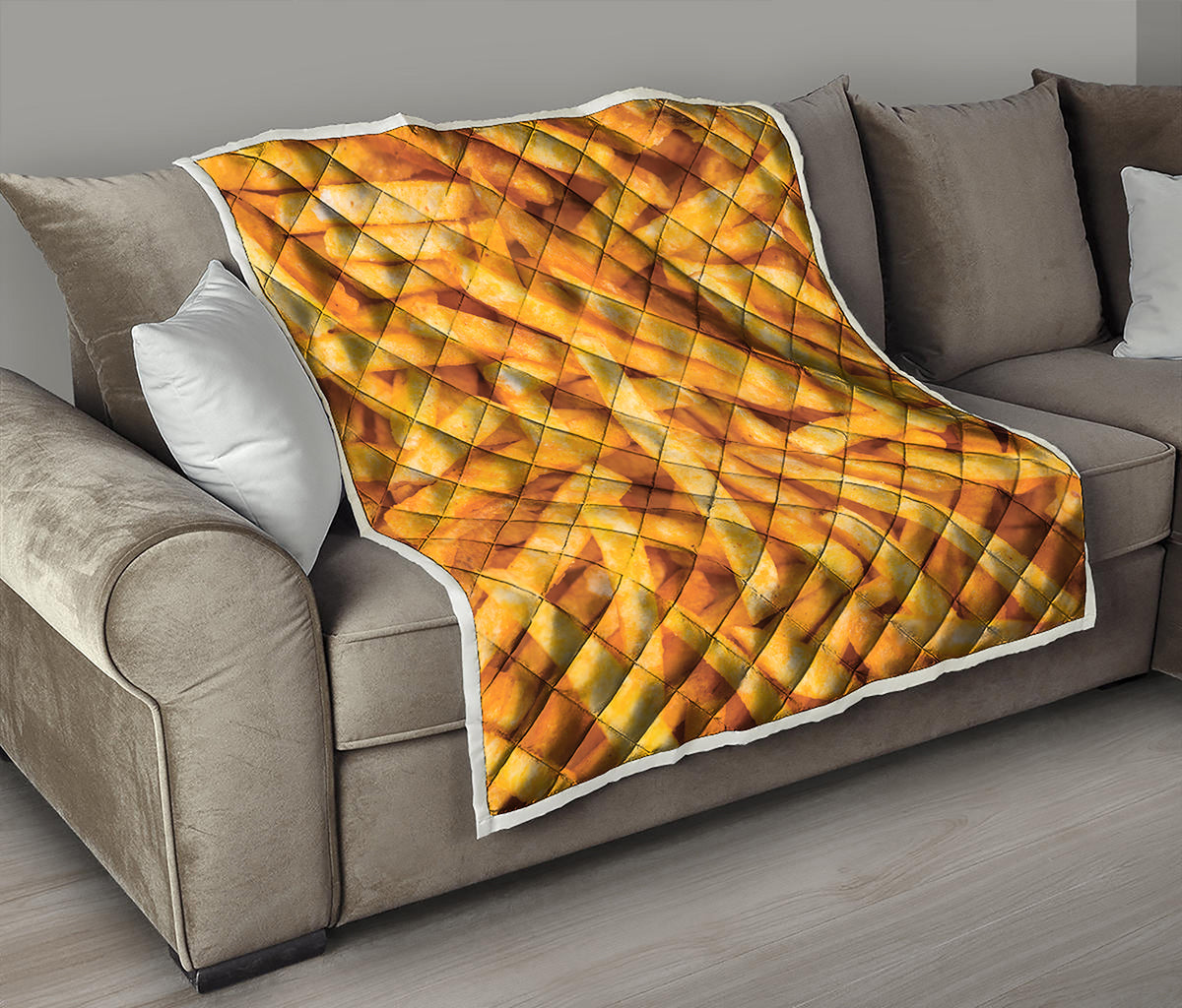 French Fries Print Quilt