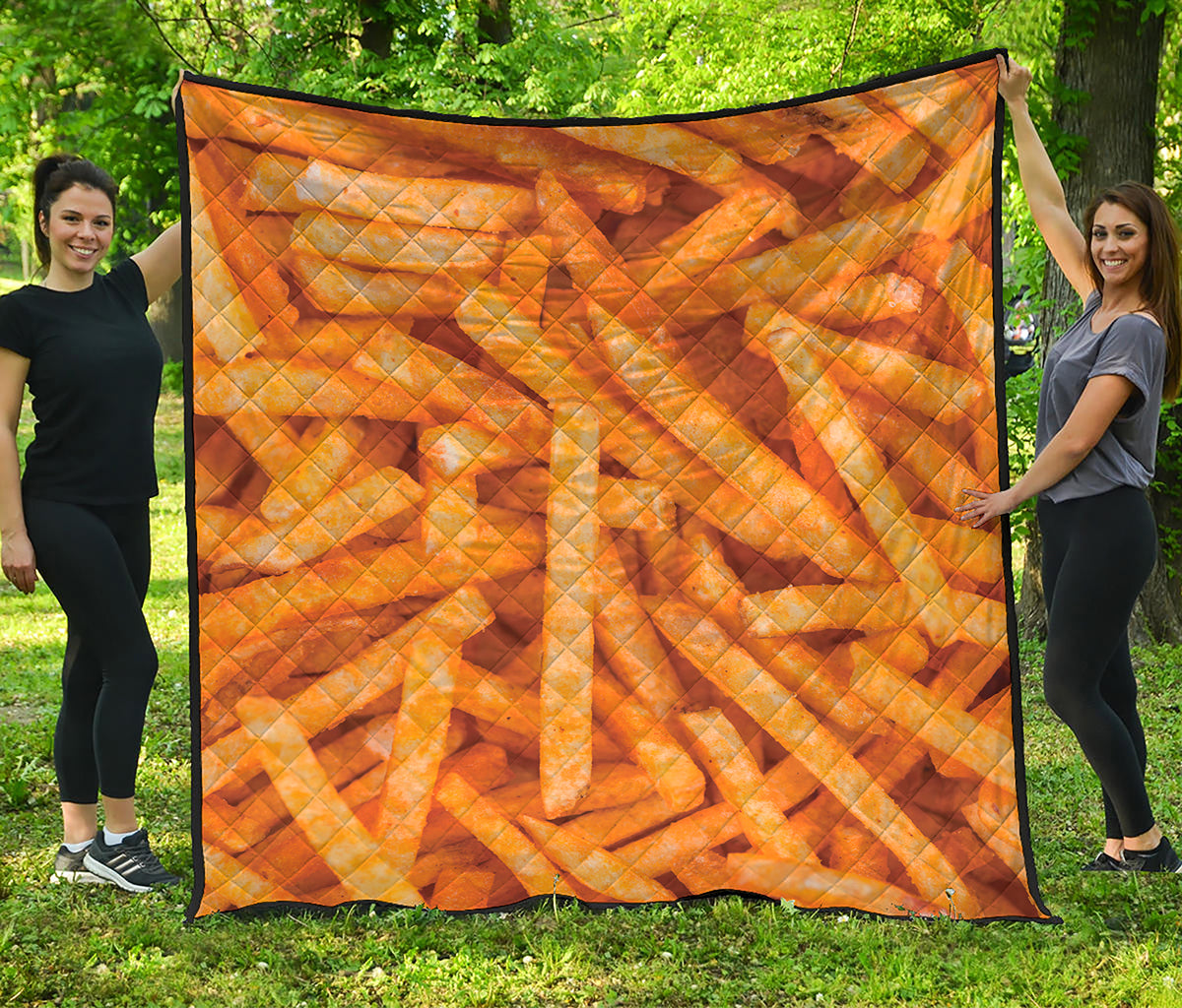 French Fries Print Quilt