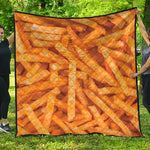 French Fries Print Quilt
