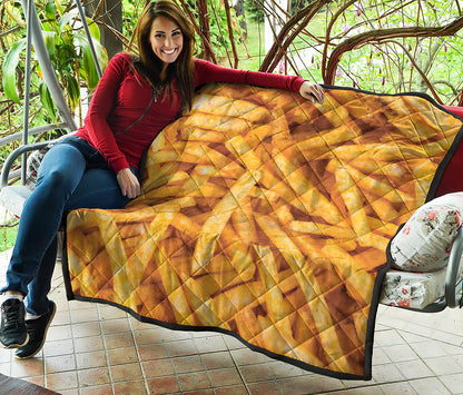 French Fries Print Quilt