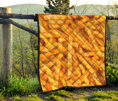 French Fries Print Quilt