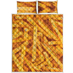 French Fries Print Quilt Bed Set