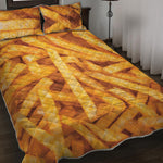 French Fries Print Quilt Bed Set