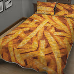 French Fries Print Quilt Bed Set