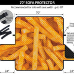 French Fries Print Sofa Protector