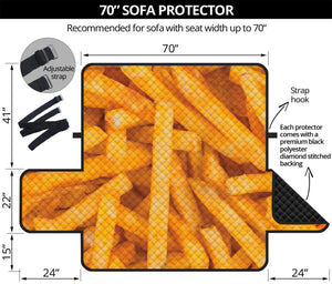 French Fries Print Sofa Protector