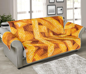 French Fries Print Sofa Protector