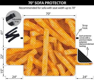 French Fries Print Sofa Protector