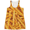 French Fries Print Women's Racerback Tank Top