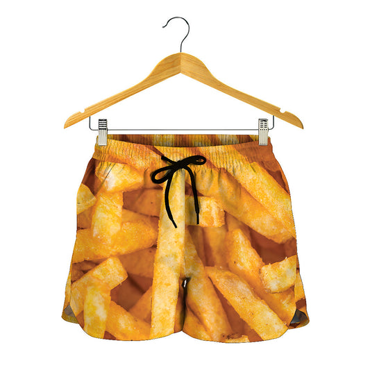 French Fries Print Women's Shorts