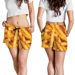 French Fries Print Women's Shorts