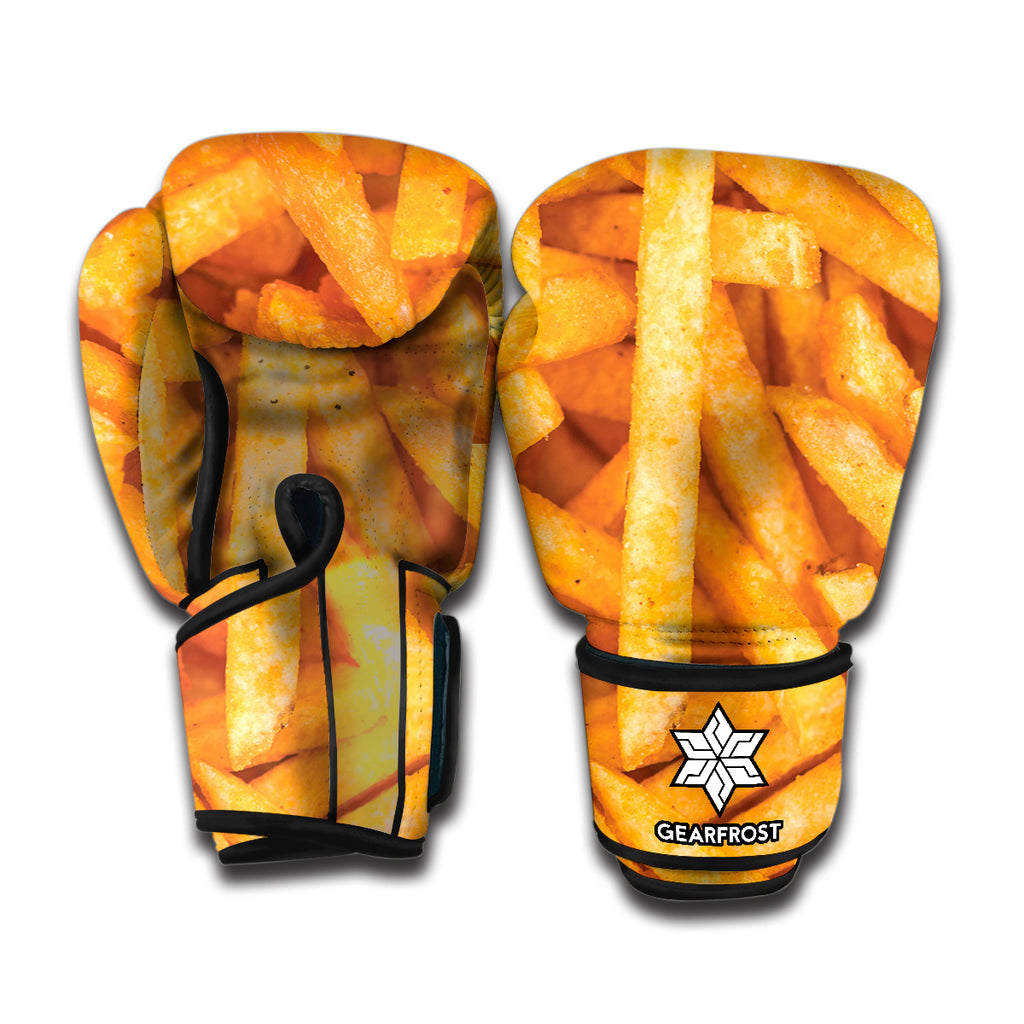 French Fries Texture Print Boxing Gloves