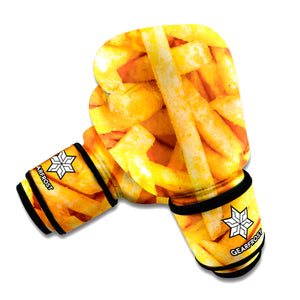 French Fries Texture Print Boxing Gloves