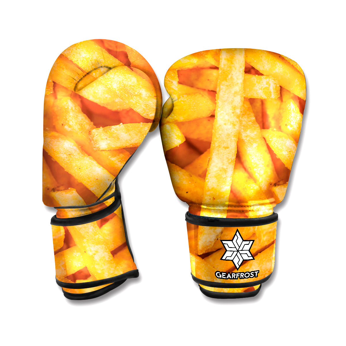 French Fries Texture Print Boxing Gloves