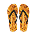French Fries Print Flip Flops