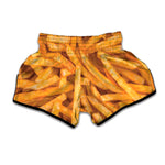 French Fries Texture Print Muay Thai Boxing Shorts