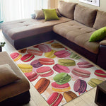French Macaron Pattern Print Area Rug