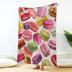 French Macaron Pattern Print Blanket