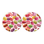 French Macaron Pattern Print Car Coasters