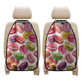 French Macaron Pattern Print Car Seat Organizers