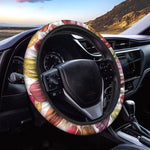 French Macaron Pattern Print Car Steering Wheel Cover