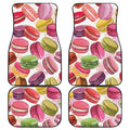 French Macaron Pattern Print Front and Back Car Floor Mats