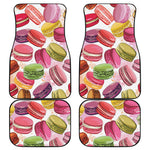 French Macaron Pattern Print Front and Back Car Floor Mats