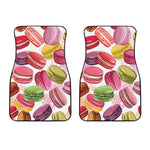 French Macaron Pattern Print Front Car Floor Mats