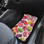 French Macaron Pattern Print Front Car Floor Mats