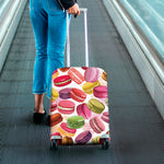 French Macaron Pattern Print Luggage Cover